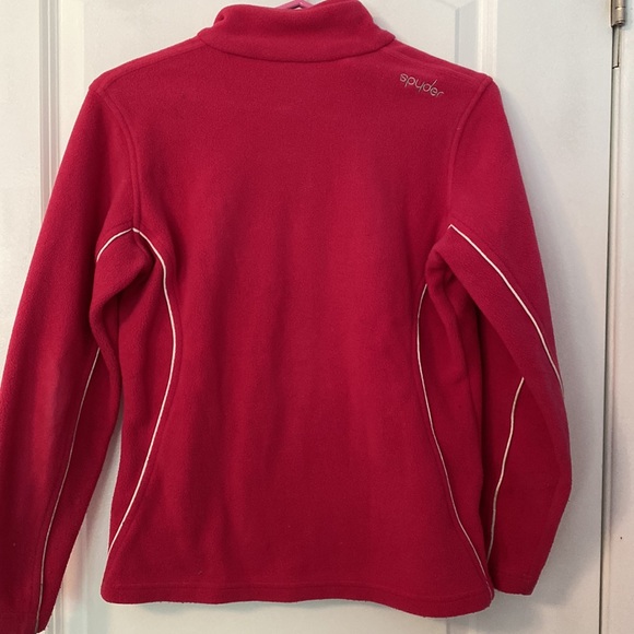 Spyder Girls Pink Fleece Zip Up Jacket - Picture 5 of 5